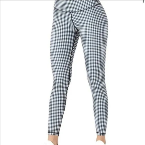 Glyder, Elongate Activewear Legging, Gingham Check‎ Print, Size XS - Picture 1 of 7